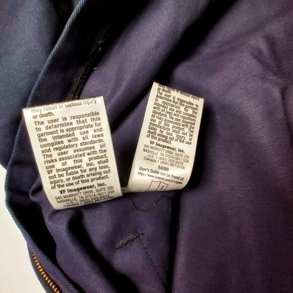 Dickies FR Workwear Jacket Men Small Blue Flame Resistant Twill Work 3259NB New - Picture 15 of 16